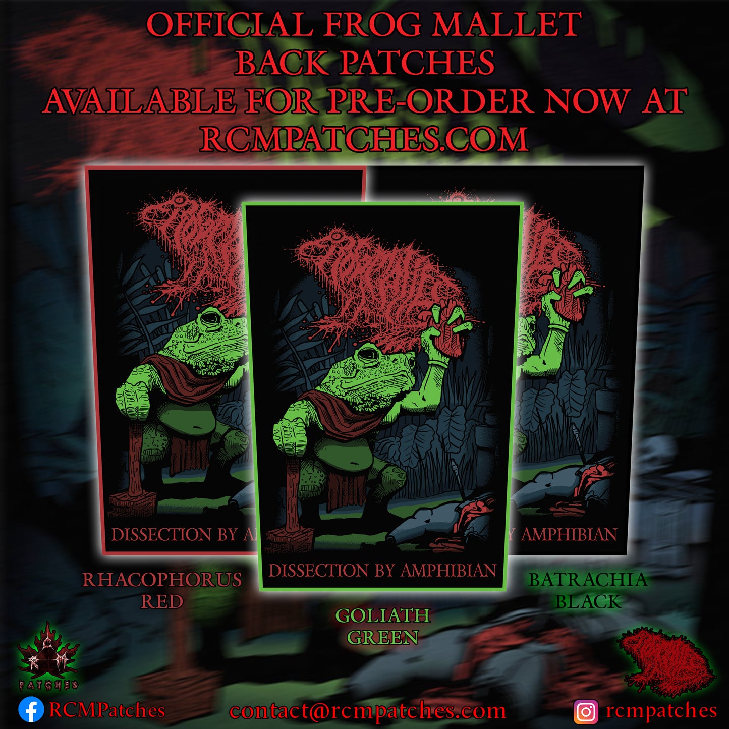 PRE-ORDER - Frog Mallet - Dissection By Amphibian Back Patch