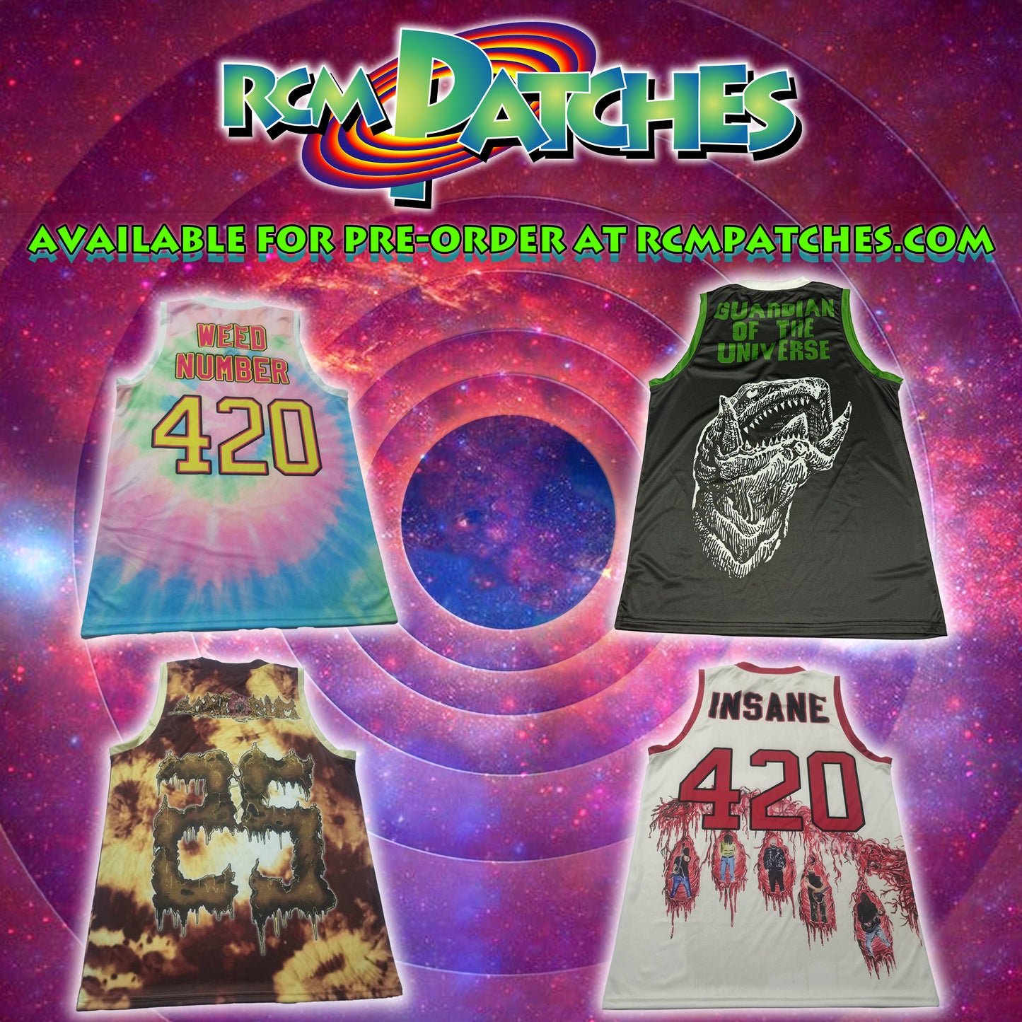 Basketball Jersey - Bonginator - "Mushroom Tie-Dye"